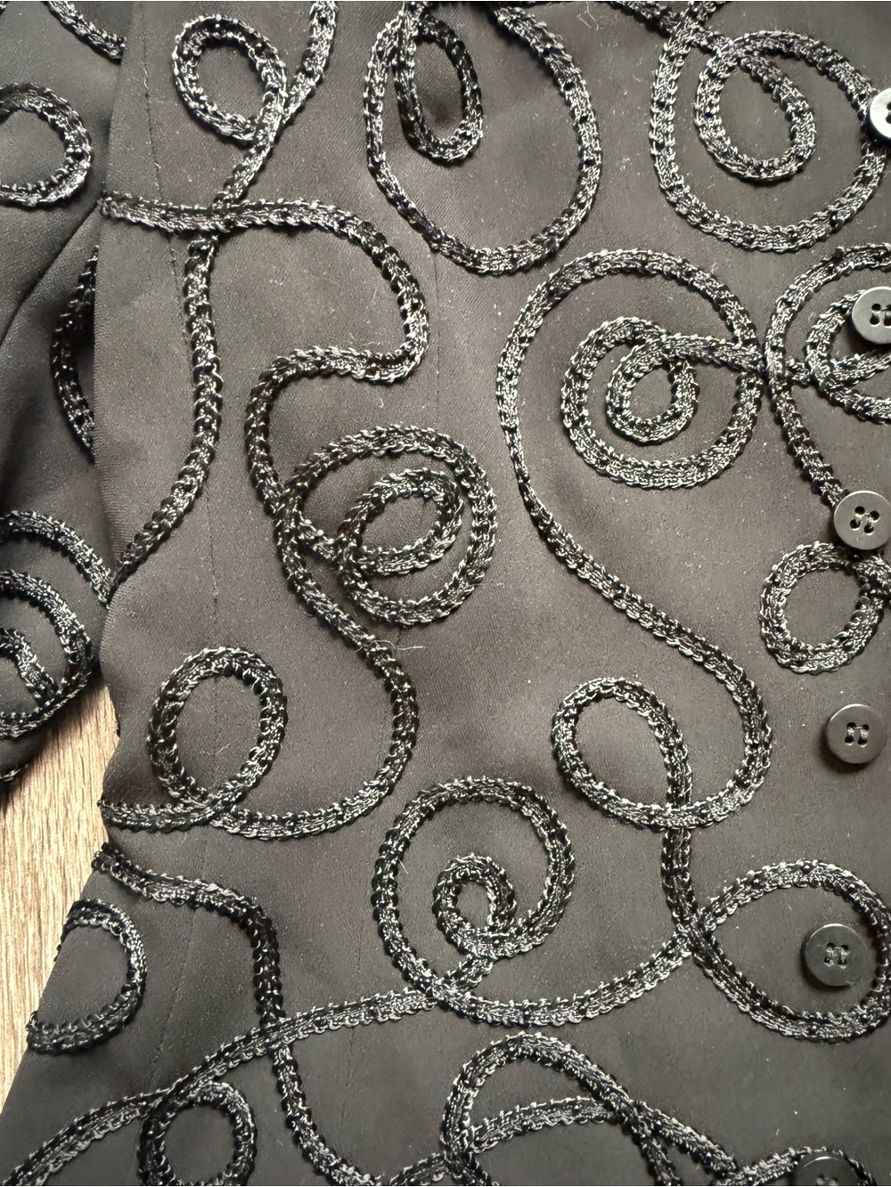 Jones New York Black Embellished Women's Blazer - Picture 2 of 8
